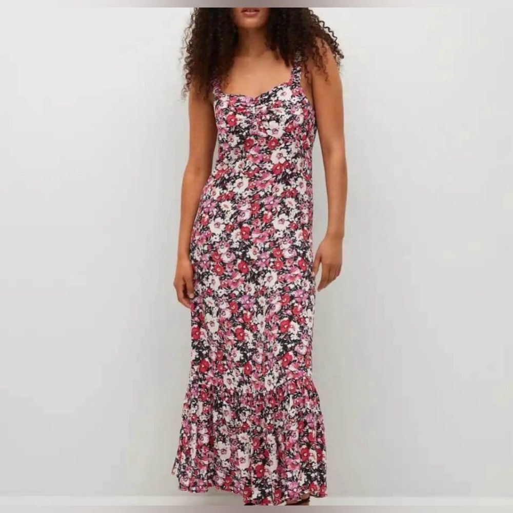 Mango Ruffle Printed Dress - Picture 2 of 4